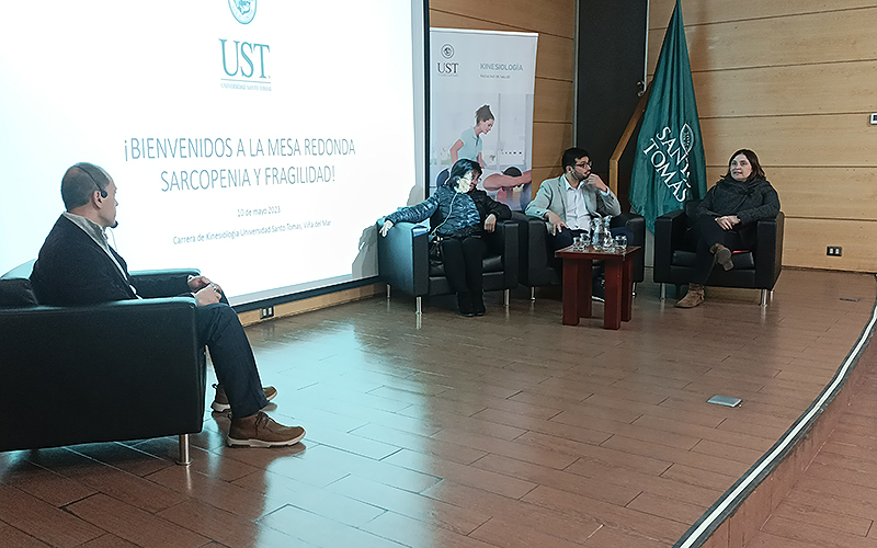 Carrera de Kinesiología de UST Viña del Mar organiza mesa redonda para analizar la relación entre sarcopenia y fragilidad