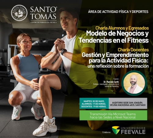 Académico de la Universidad de FEEVALE de Brasil realizará charla sobre “Modelos de Negocios y Tendencias Fitness”