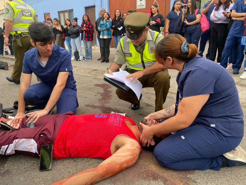 UST Sede Arica simuló en escala real accidentes vehiculares