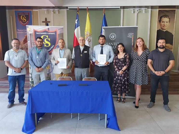 Santo Tomás Copiapó y Escuela Industrial Salesianos firman convenio de colaboración 